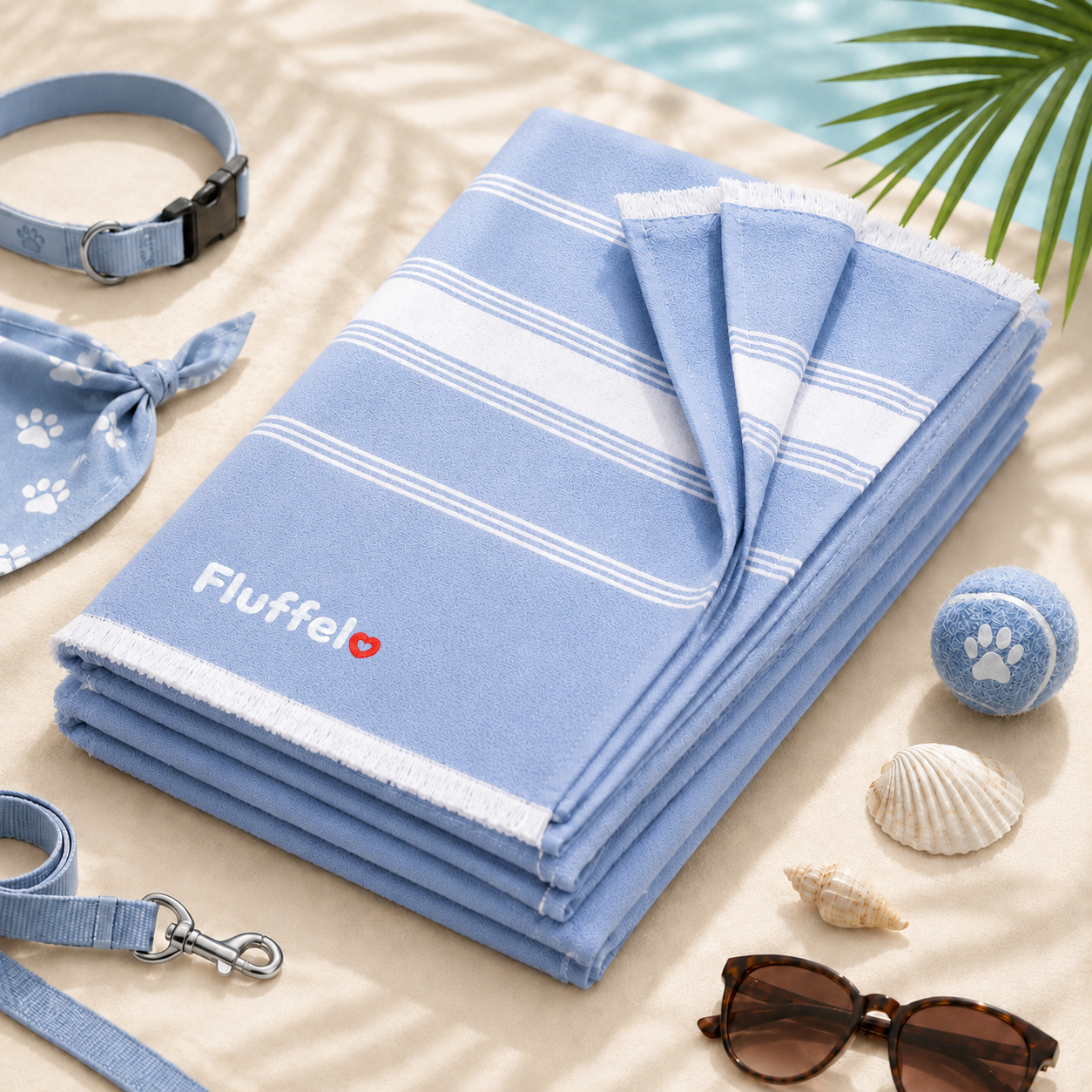 Blue Beach Towel